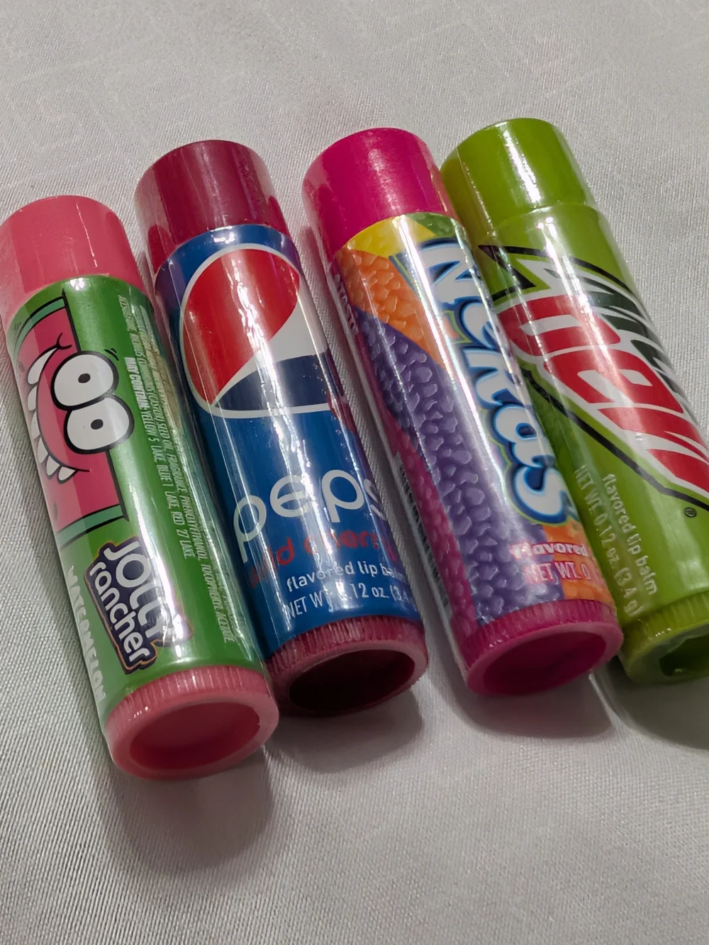 Novelty Flavored Lip Balm Pack — Pink & Green Tubes